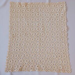 Rectangle Crocheted Doily 20” L X 16” W